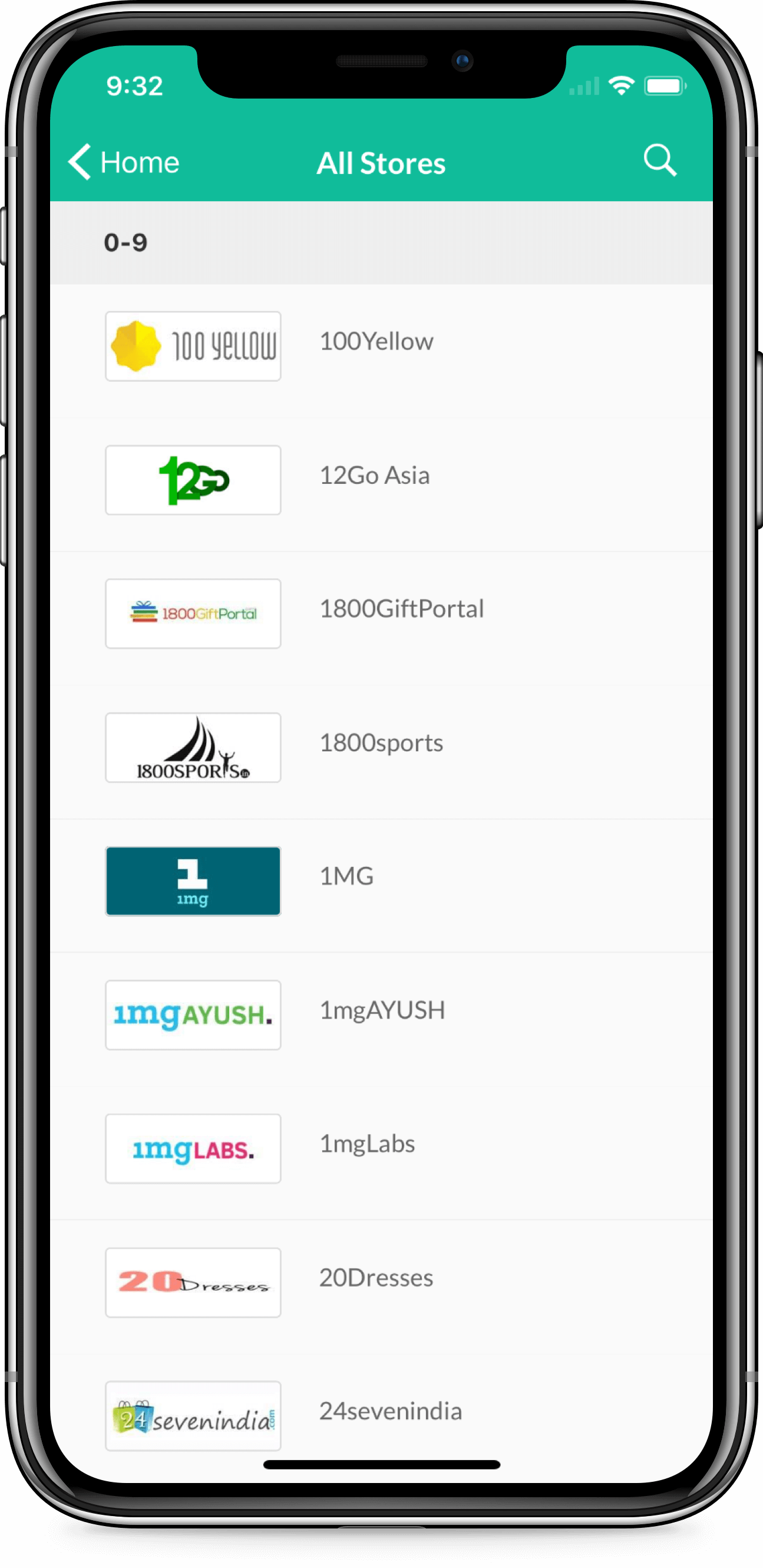 CouponZeta App All Stores Page