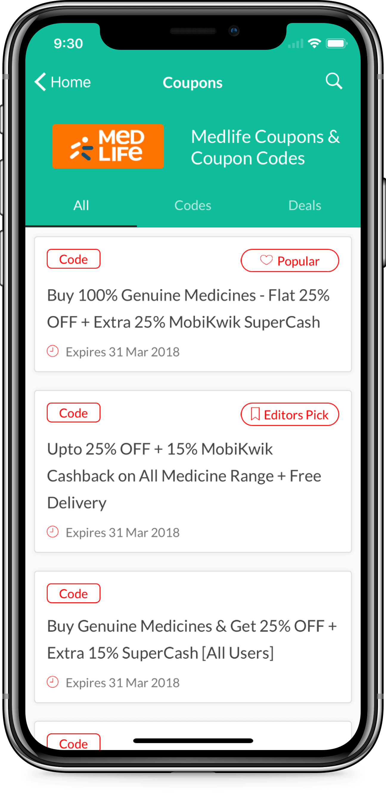 CouponZeta App Merchant Page