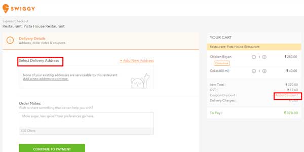 Swiggy promocodes